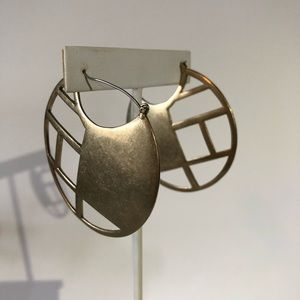 Geometric Design Gold Earrings